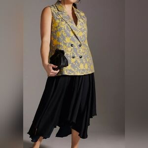 Anthropologie Floral and Plaid Vest, 1X